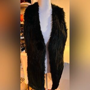 Mossimo Supply Co. Black Faux Fur Vest Pockets
